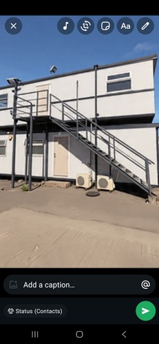 Portable cabin metal staircase