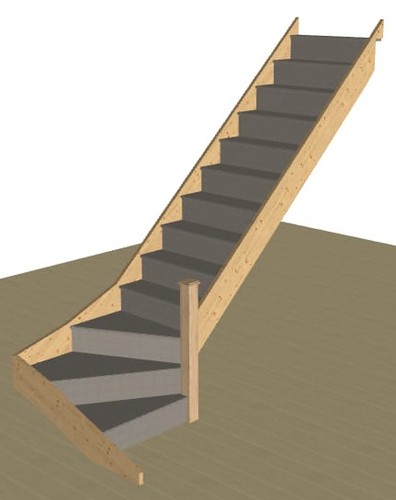 Turn staircase made - turn,