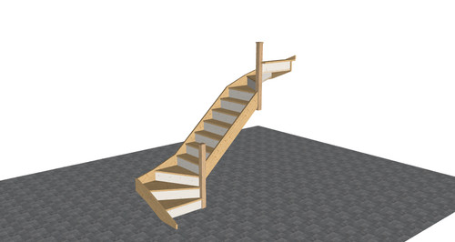 Pine winder staircase any - 6,